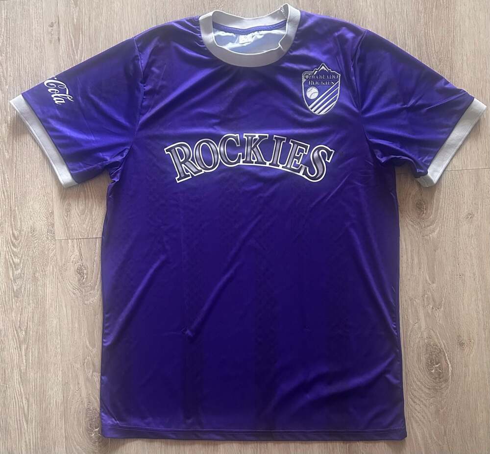 Colorado Rockies Soccer Style Jersey with Coca-Cola Sleeve Logo
